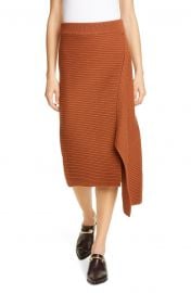 Tibi Ribbed Merino Wool Skirt   Nordstrom at Nordstrom